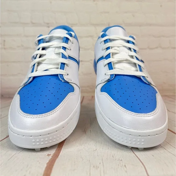 Nike Jordan NU Retro 1 Low White University Blue Golf Shoes Mens 10.5 FZ4153-101 - Picture 5 of 10